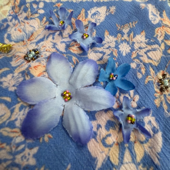 Aratta Coral, Blue & White Patchwork Button-Up - Picture 5 of 16